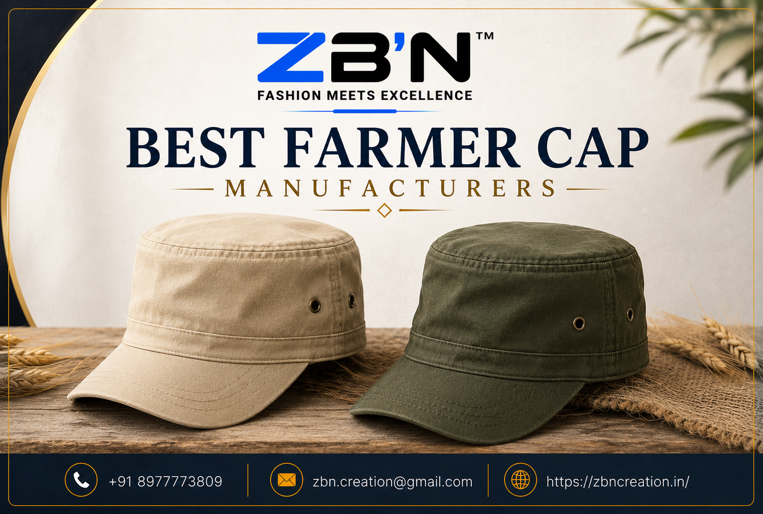 Best Farmer Cap manufacturers by ZBN Creation