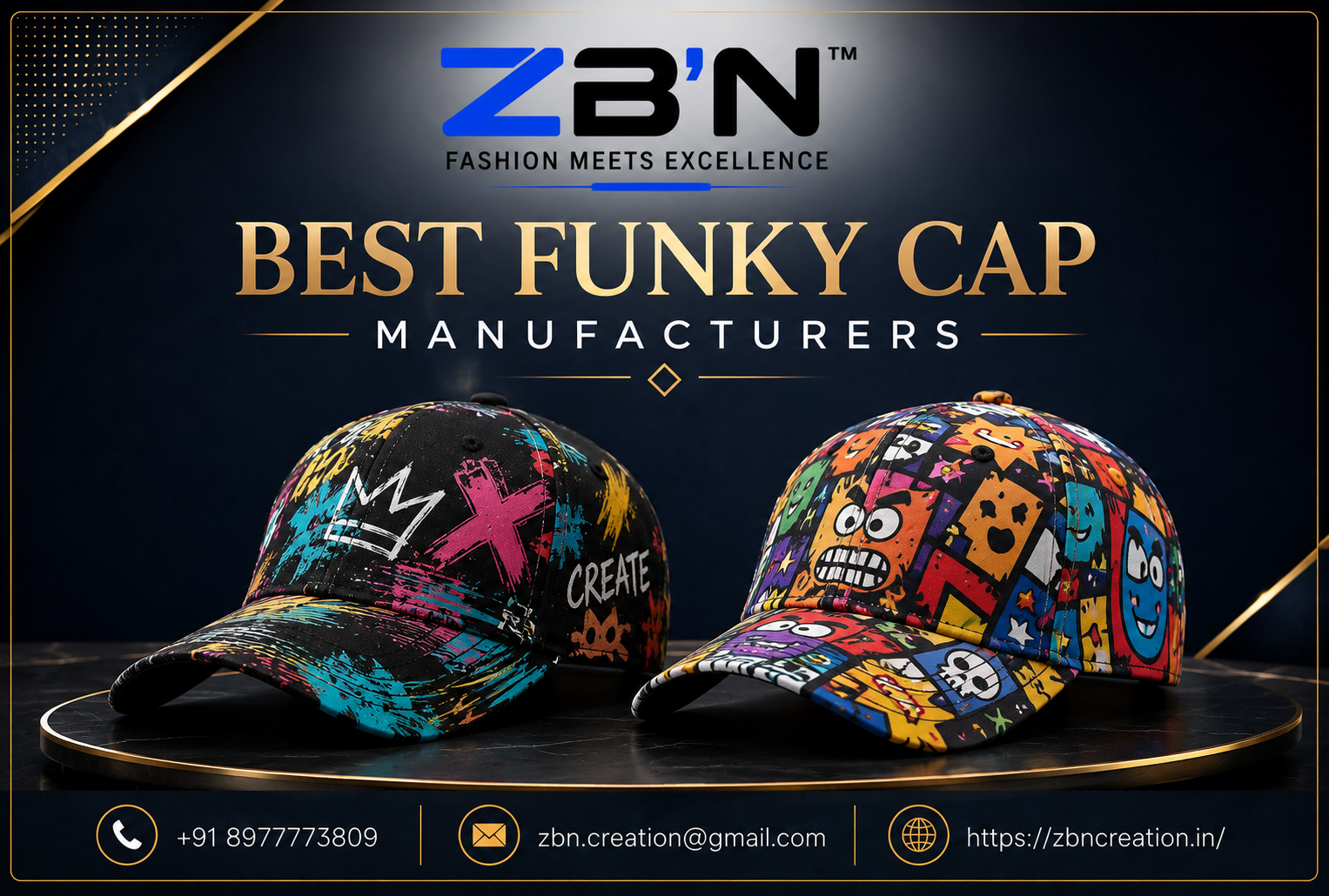 Best Funky Cap manufacturers in Hyderabad by ZBN Creation