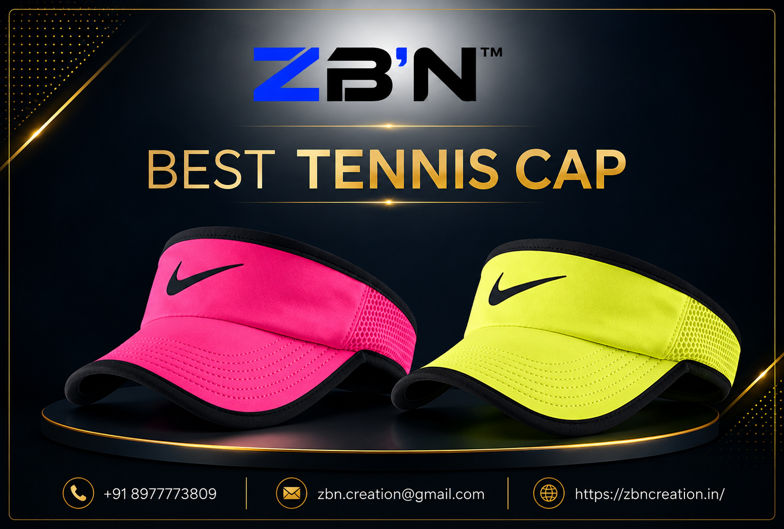 Best Tennis Cap by ZBN Creation Hyderabad