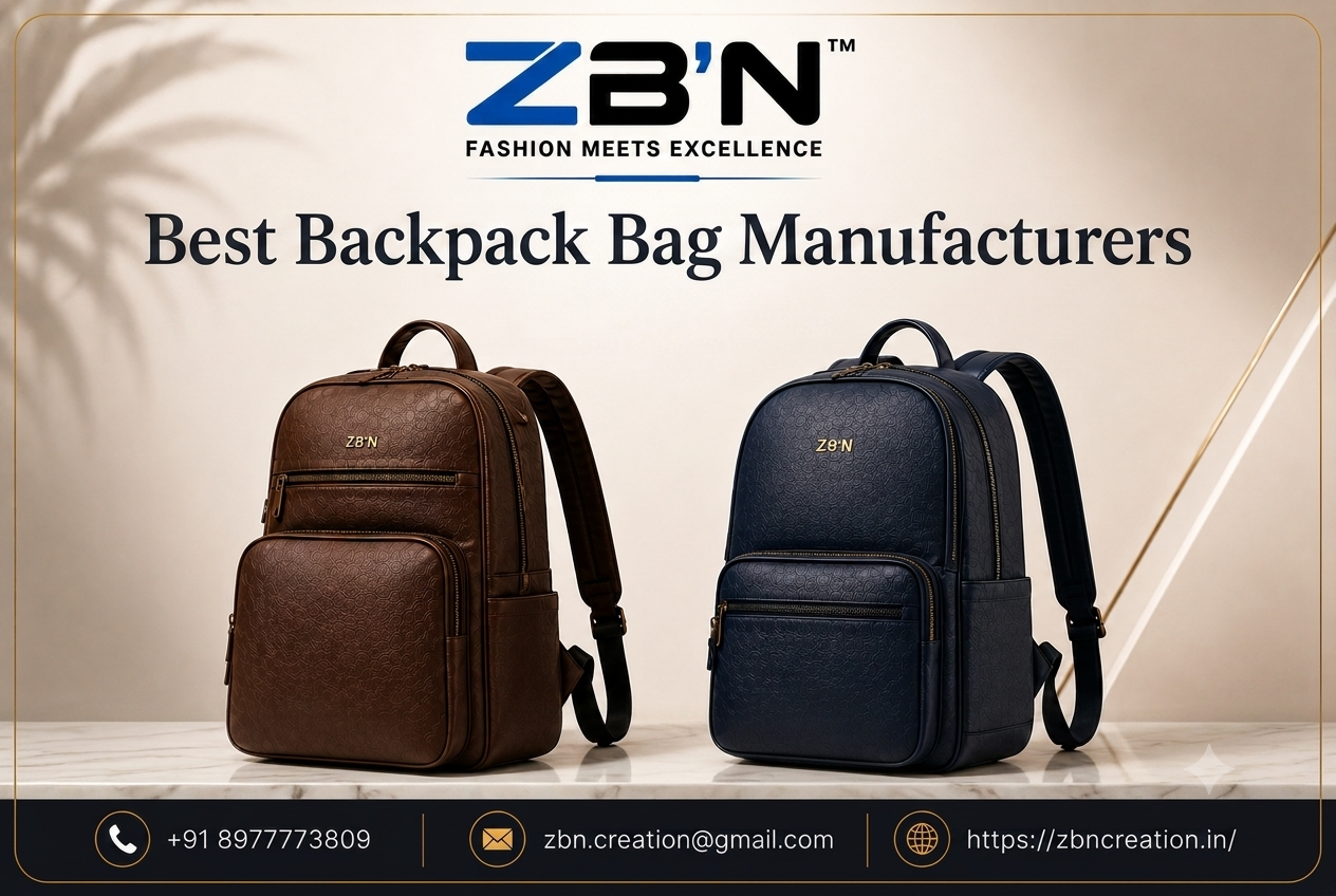 Custom corporate and promotional backpack bags manufactured by ZBN Creation