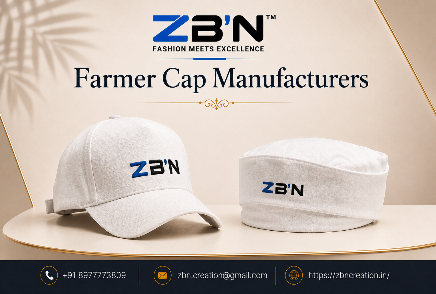 Custom farmer caps manufactured for agricultural teams and promotional branding