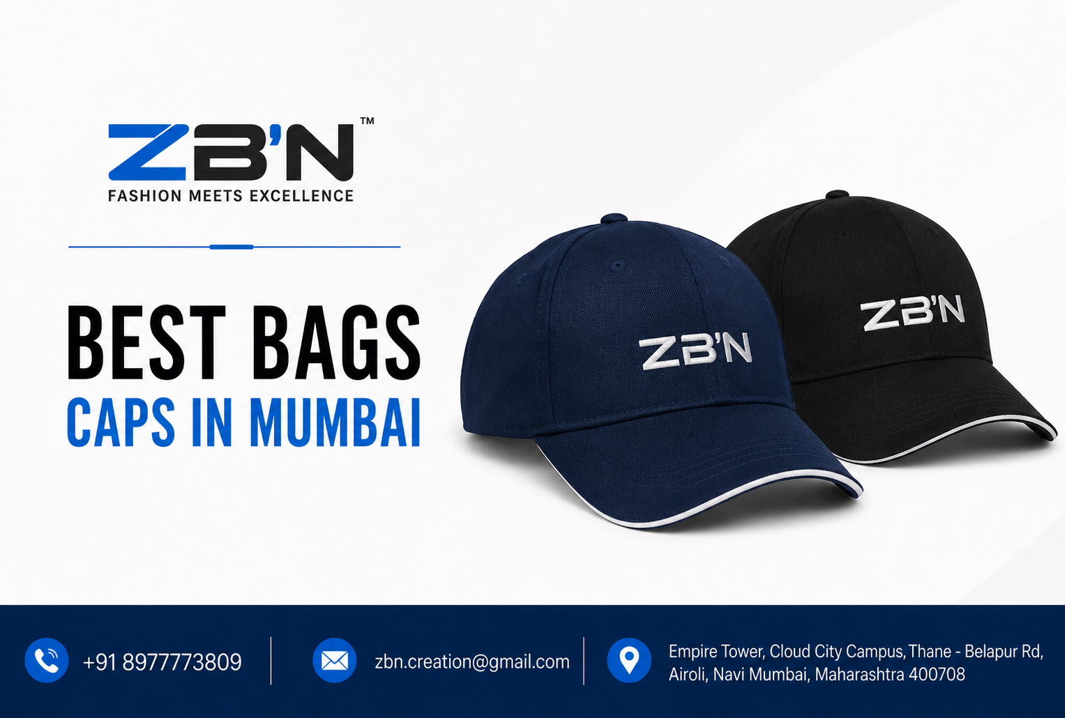 Best Caps Manufacturers in Mumbai providing customized promotional and corporate caps