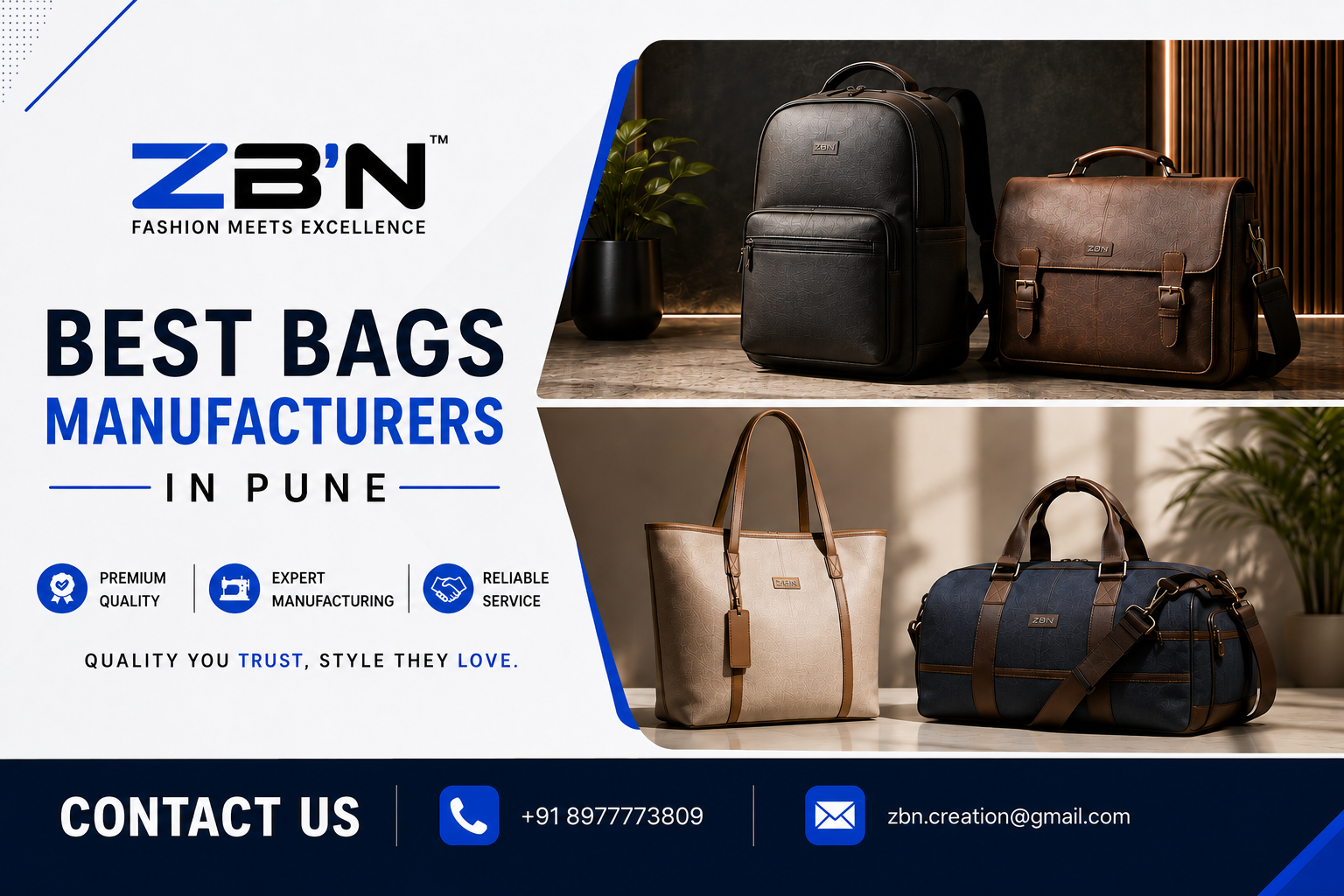 Best bags manufacturers in Pune offering customized corporate, promotional, laptop, travel, and tote bags