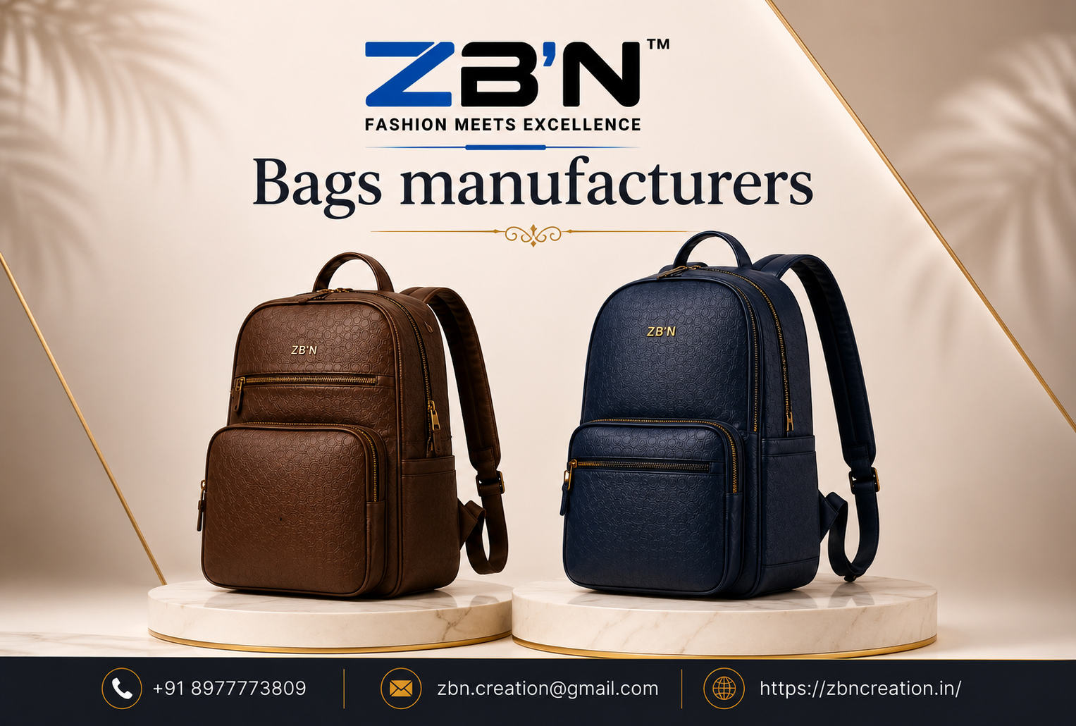 Bags manufacturers producing custom backpacks, laptop bags, tote bags, travel bags and promotional bags for businesses