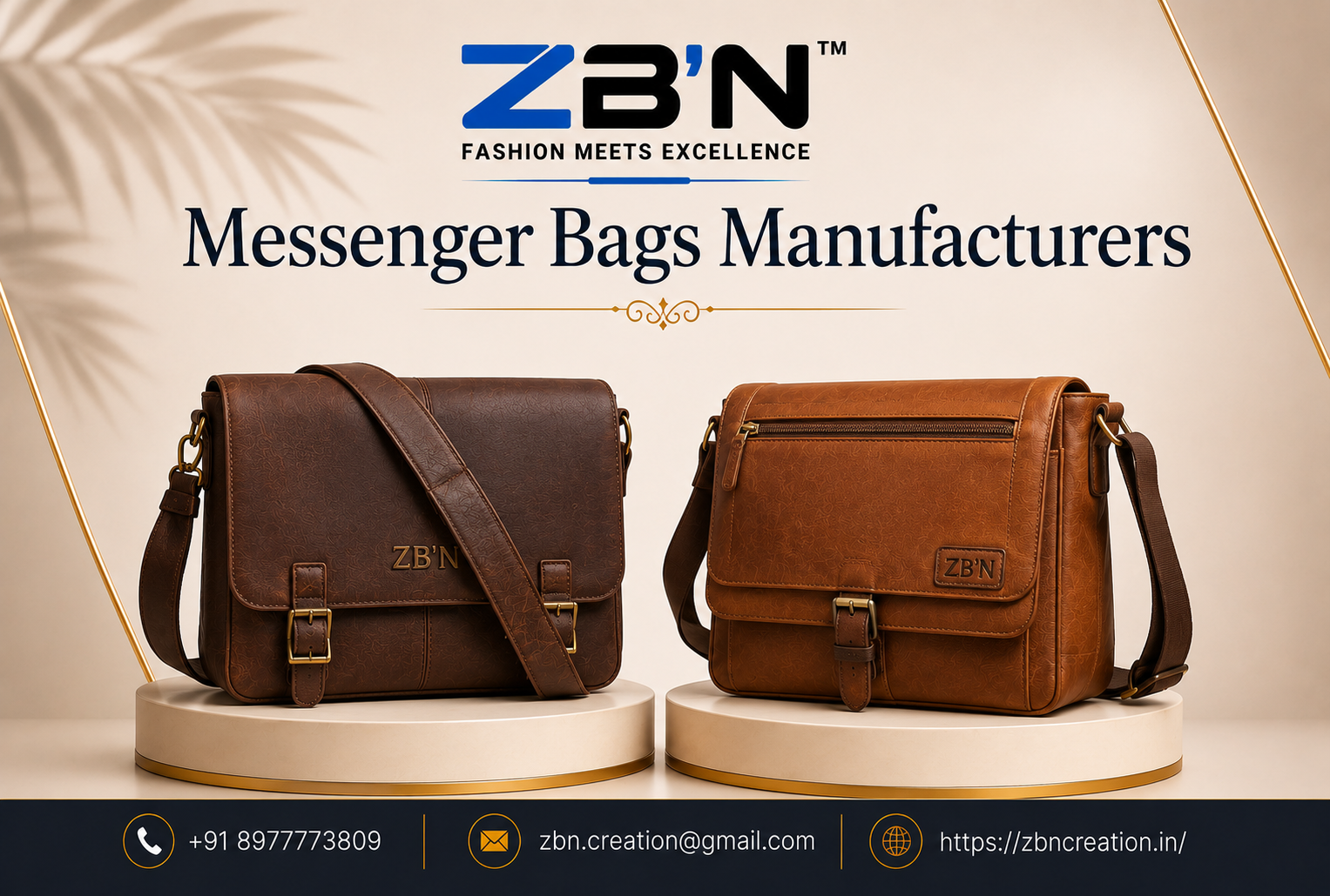 Messenger Bags Manufacturers offering premium custom corporate messenger bags, office bags, laptop bags, and promotional messenger bags in Hyderabad