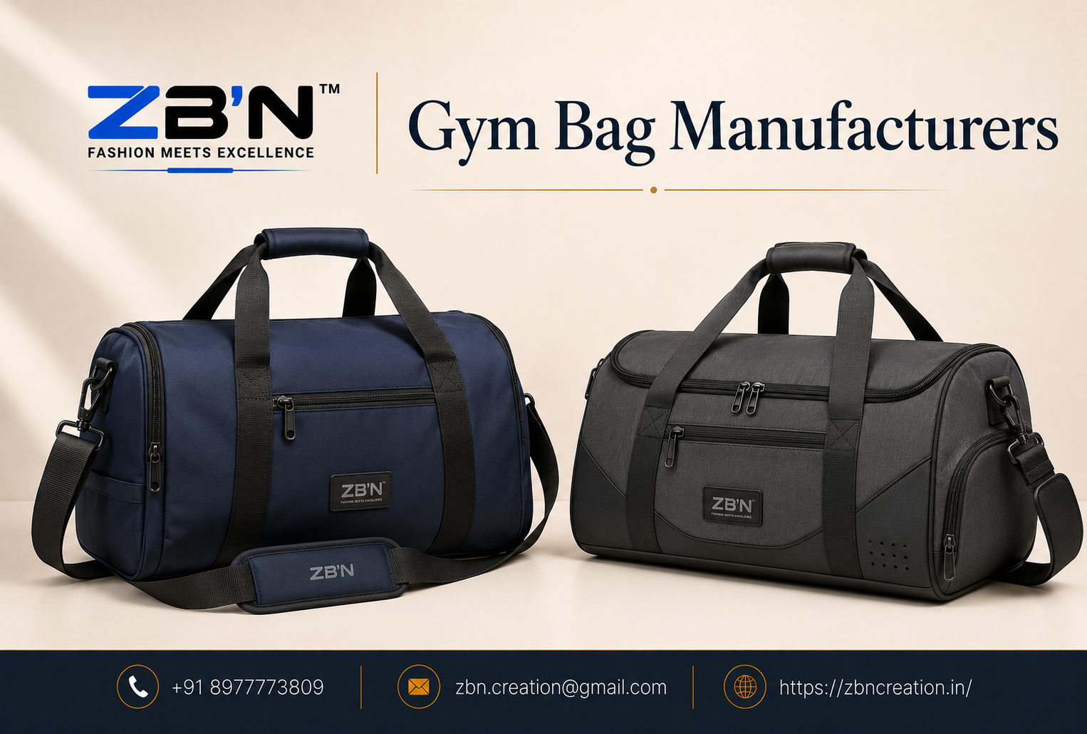 Gym Bag Manufacturers in Hyderabad offering custom and bulk gym bags