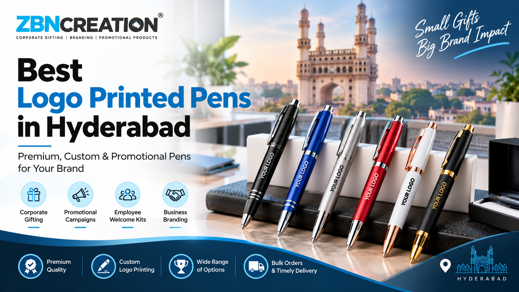 Best Logo Printed Pens in Hyderabad by ZBN Creation