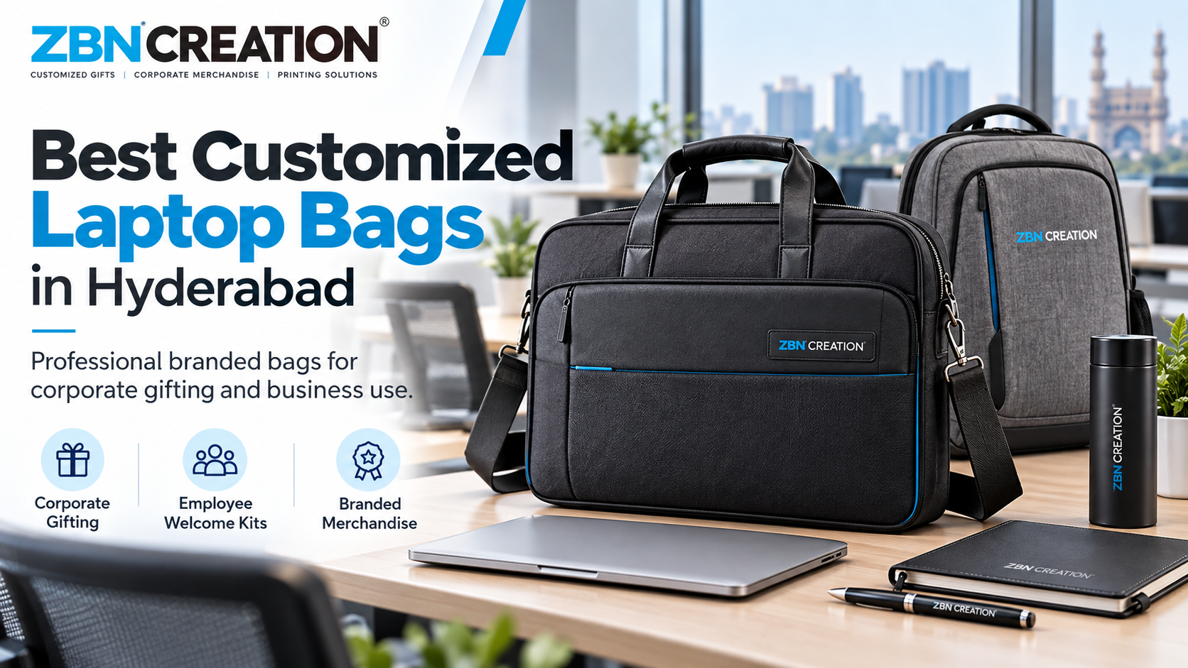 Best Customized Laptop Bags in Hyderabad by ZBN Creation