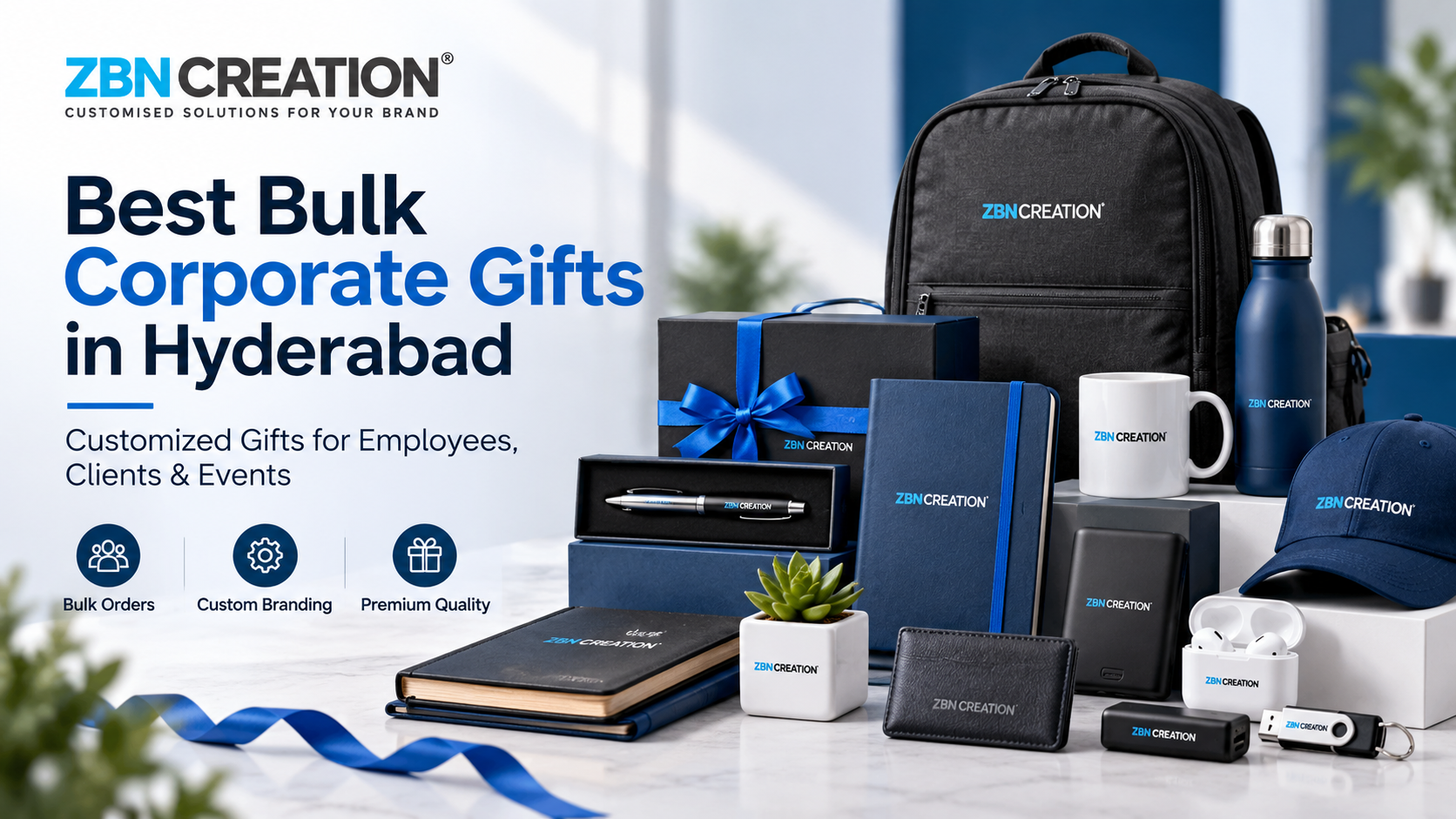 Best Bulk Corporate Gifts in Hyderabad by ZBN Creation for employees, clients, and business promotions