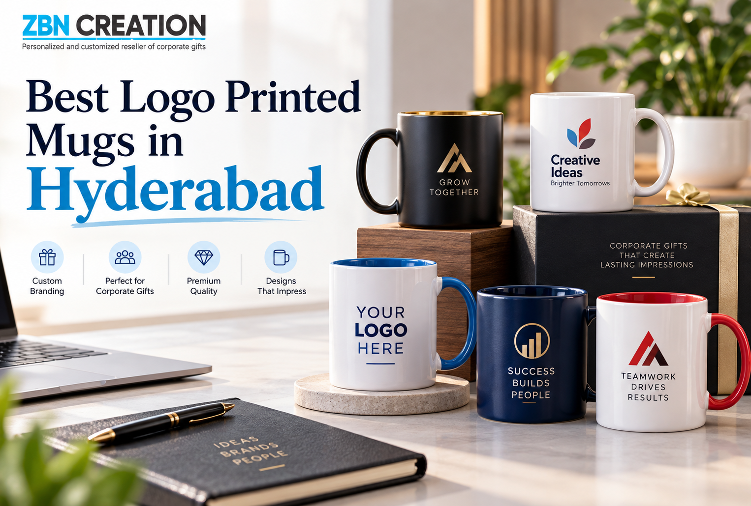 Best Logo Printed Mugs in Hyderabad by ZBN Creation